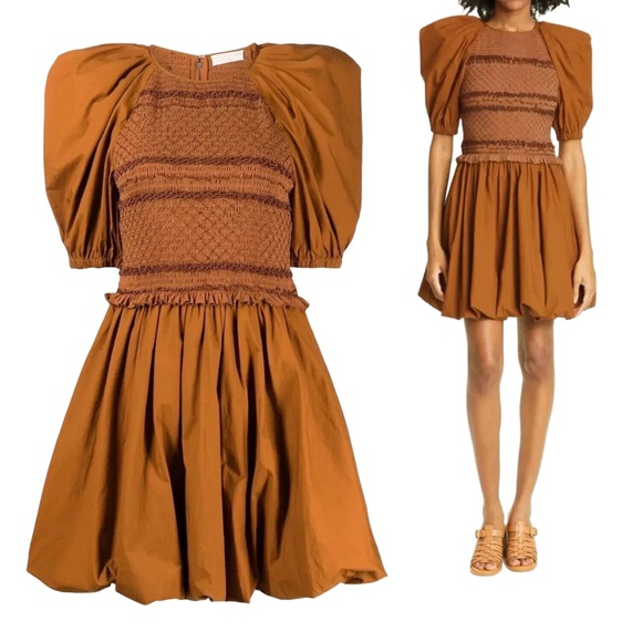 Ulla Johnson Dresses & Skirts - $525 NEW ULLA JOHNSON Kali Dress Sandstone Kaiya Smock Bodice Cotton Sz 2 Small